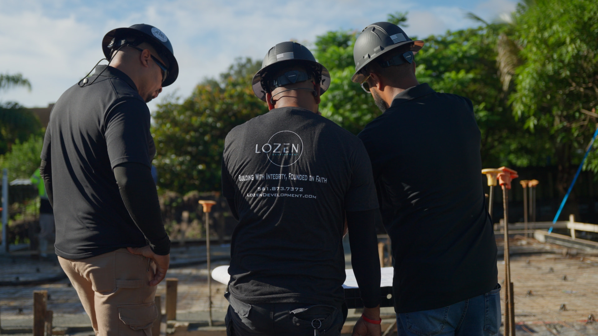 Lozen Development crew on the active construction site